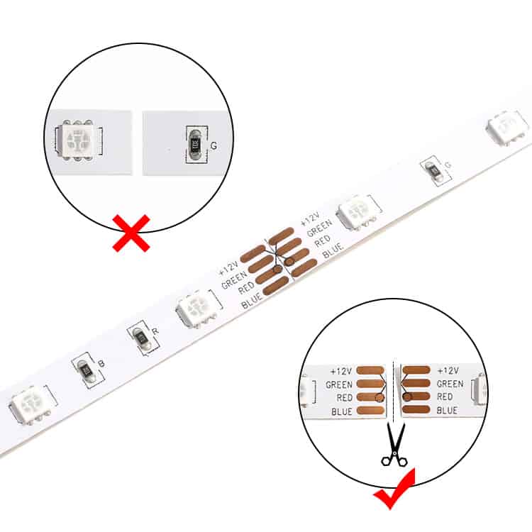 How to Cut, Connect and Power LED Strip Lights - LEDYi Lighting